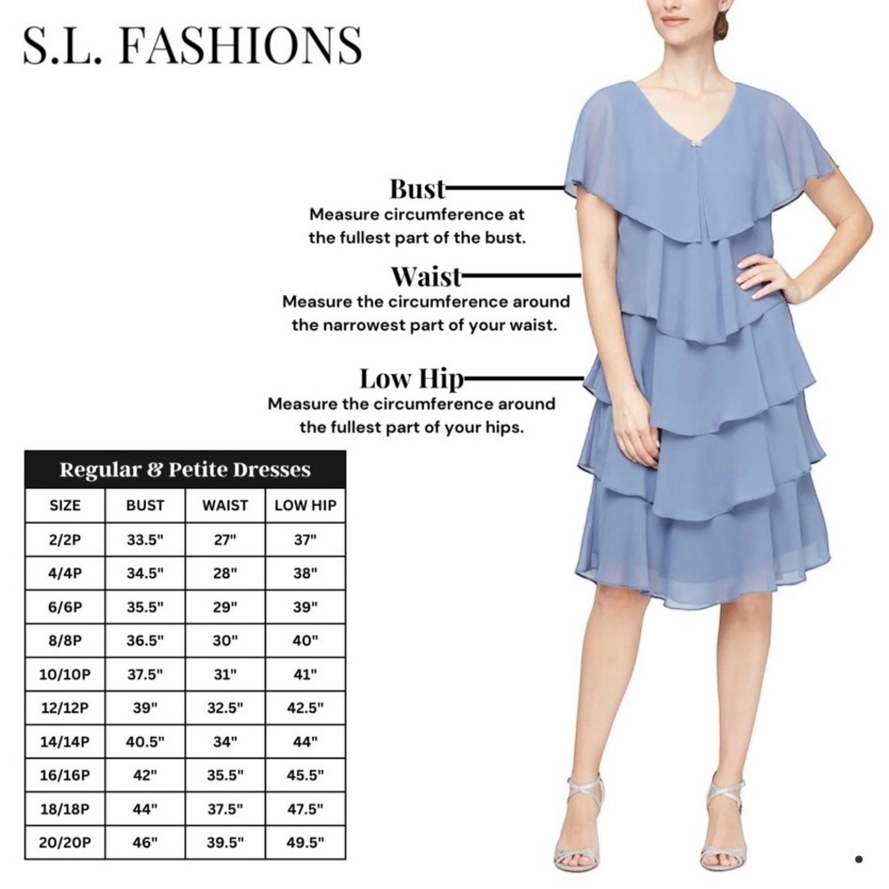SLNY Dress Chiffon Cocktail Cape - Picture 6 of 7